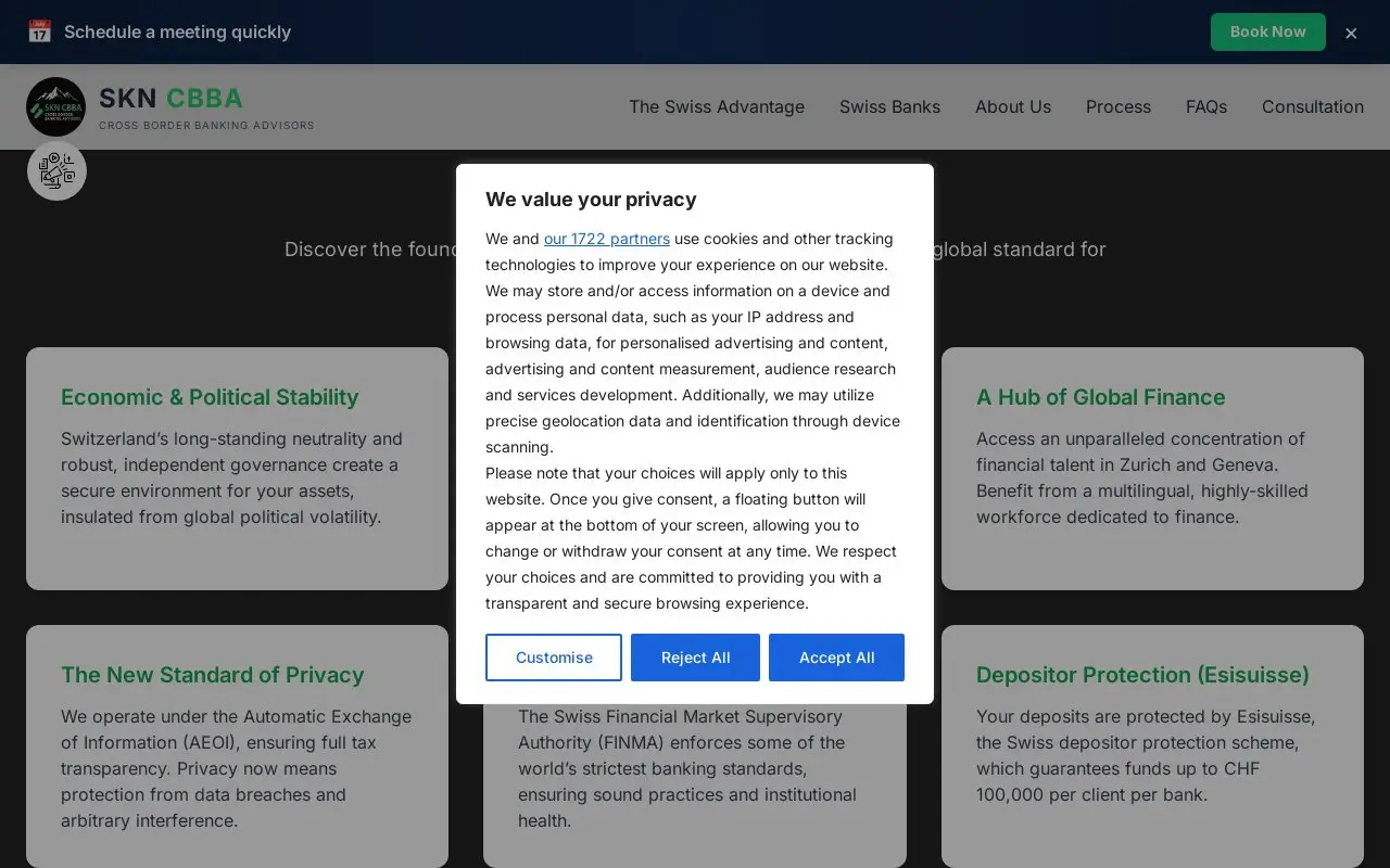 Landing page screenshot
