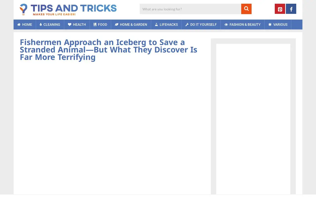 Landing page screenshot
