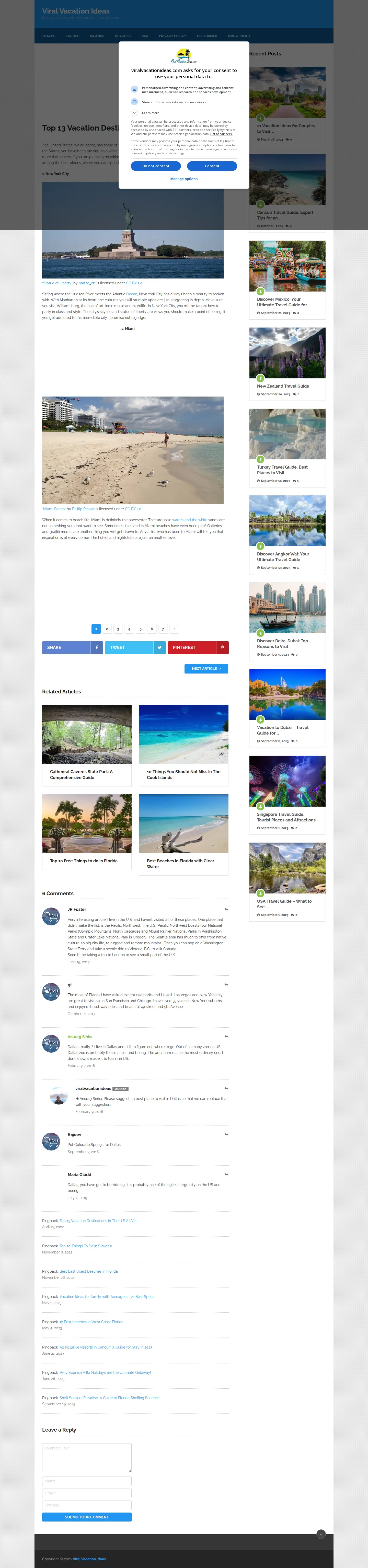 Landing page screenshot