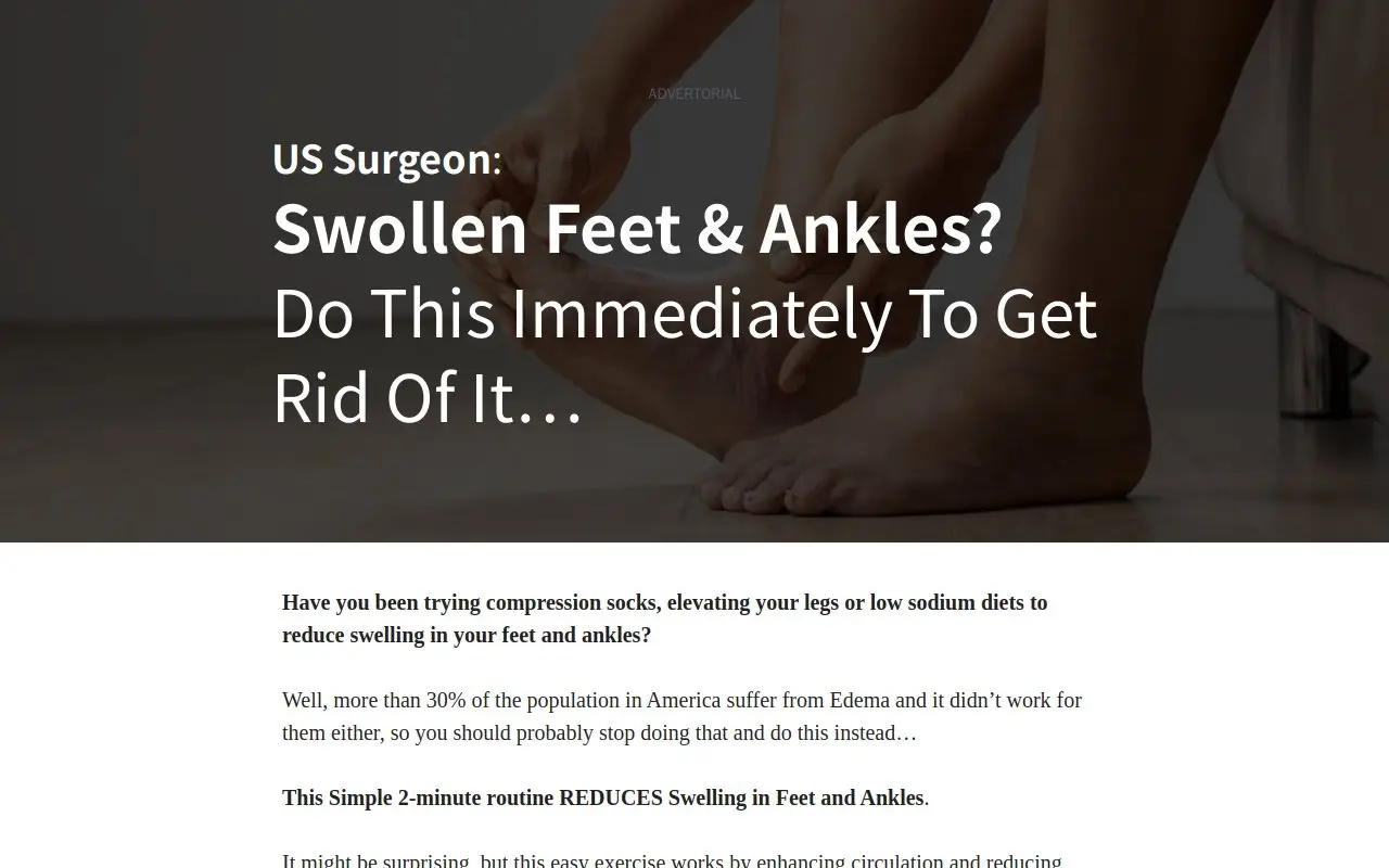 Landing page screenshot