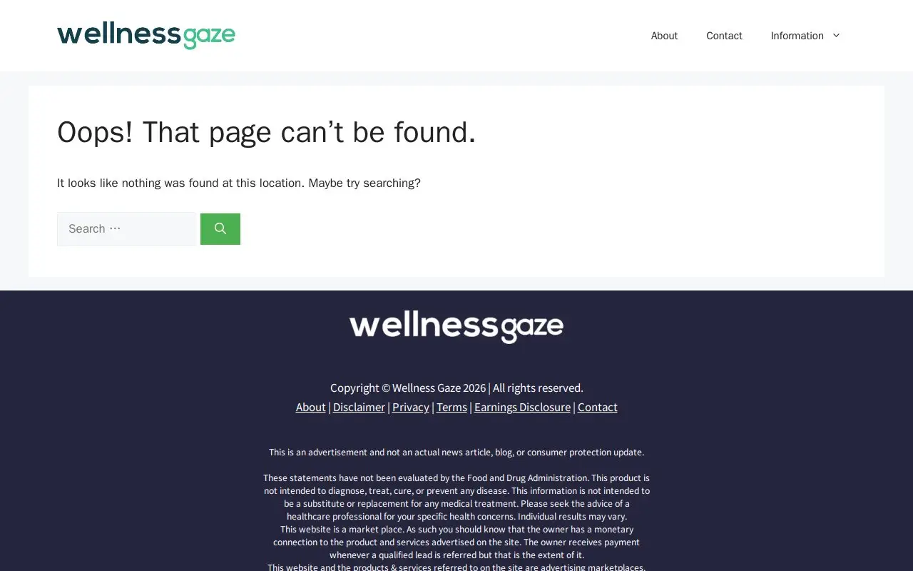 Landing page screenshot