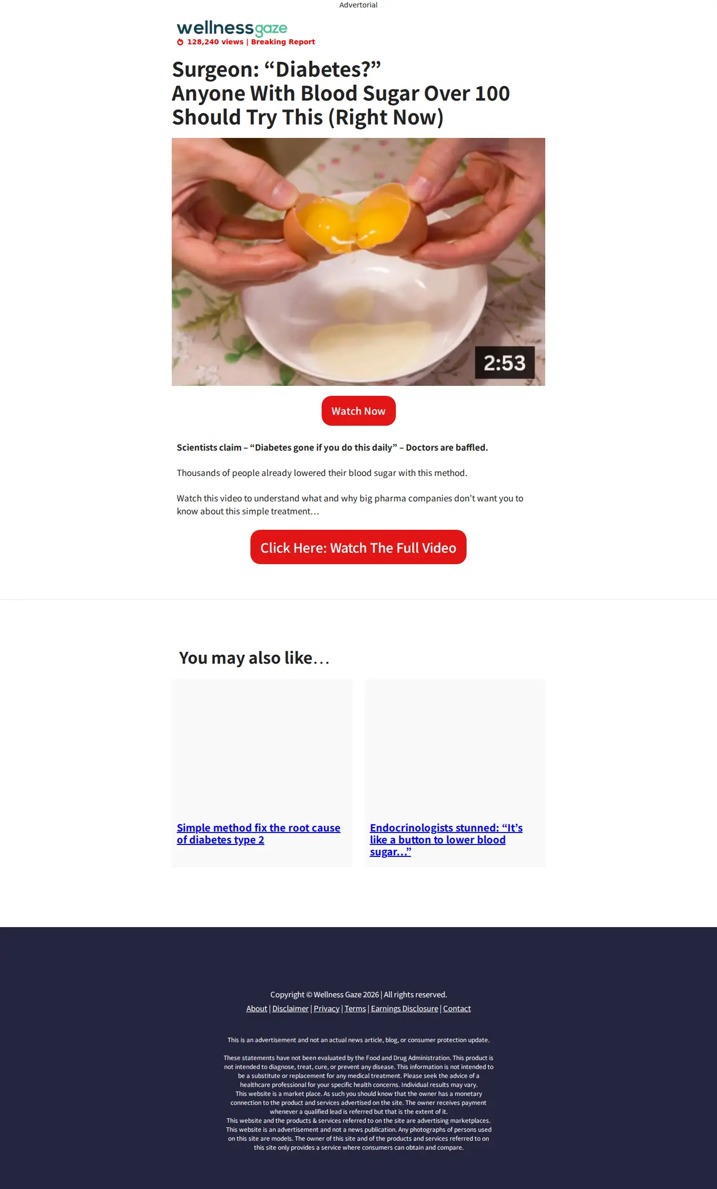 Landing page screenshot