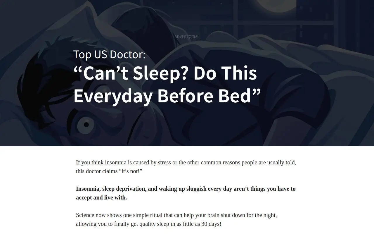 Landing page screenshot