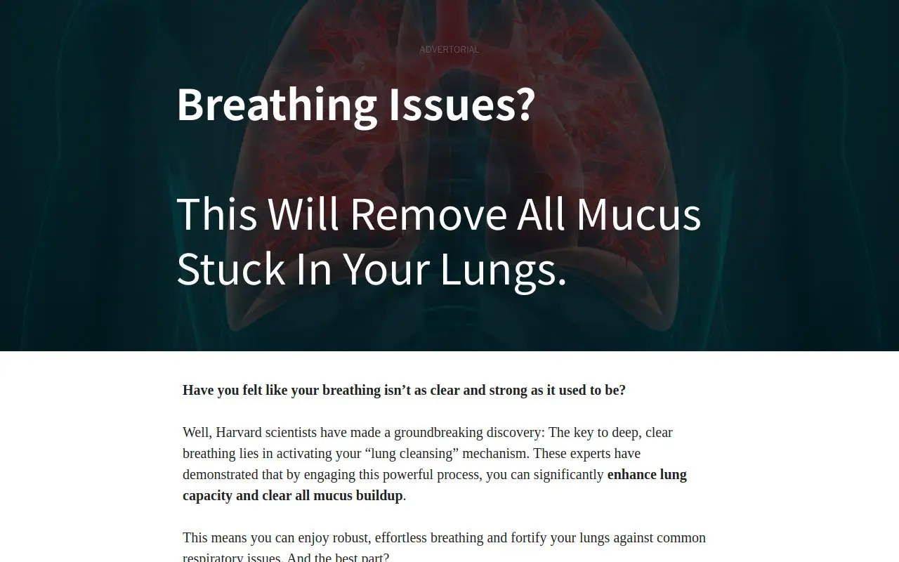 Landing page screenshot