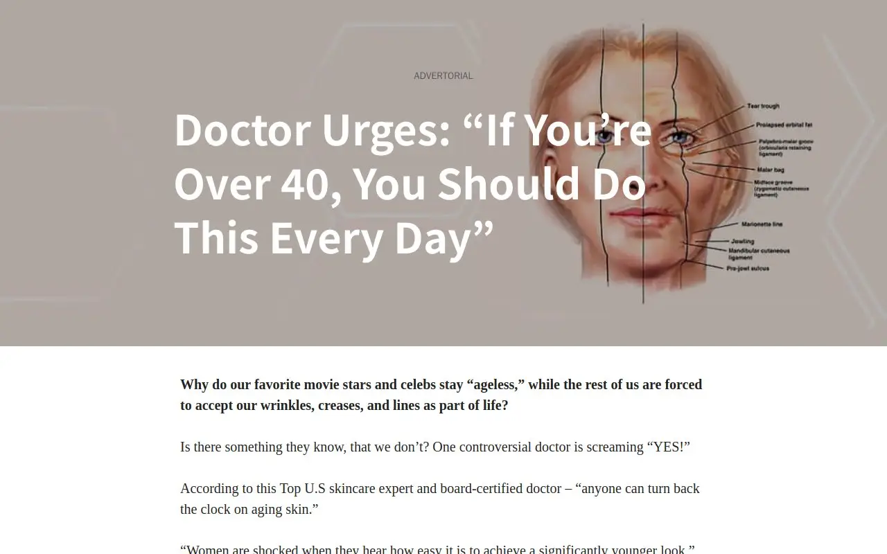 Landing page screenshot