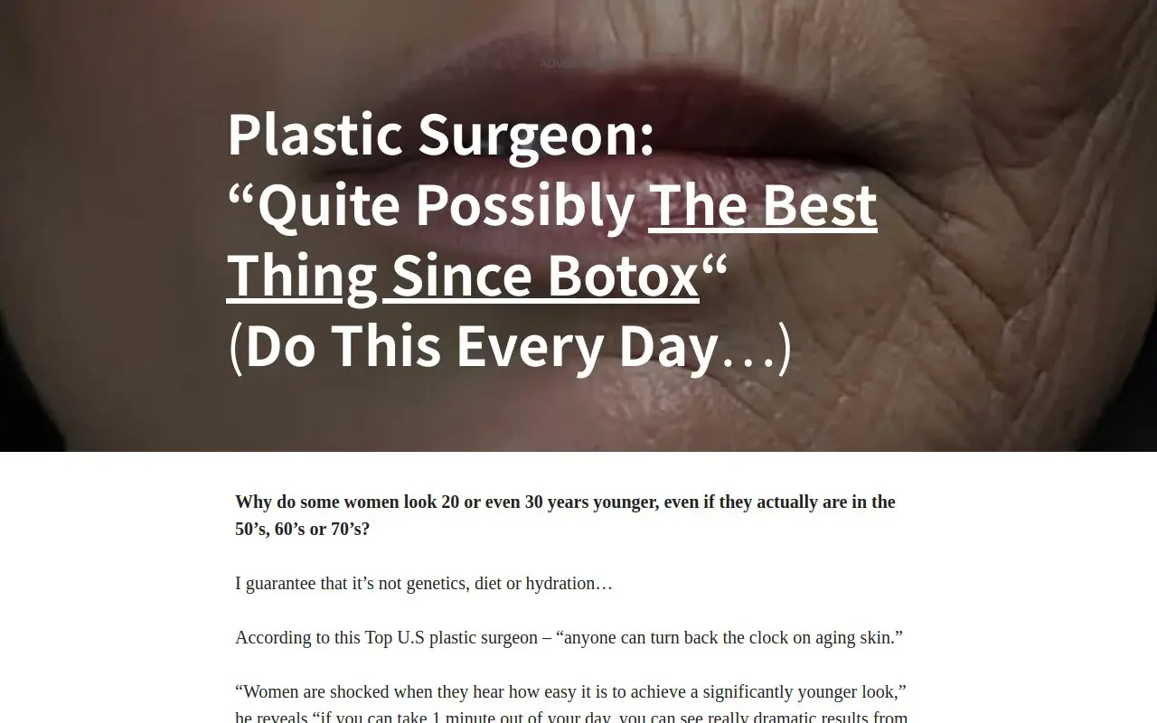 Landing page screenshot