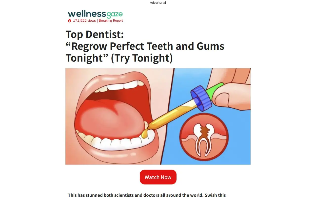 Landing page screenshot
