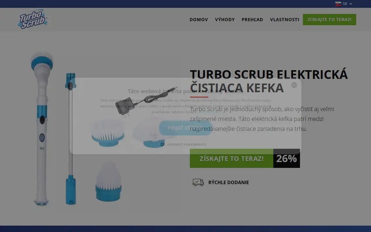 Landing page screenshot