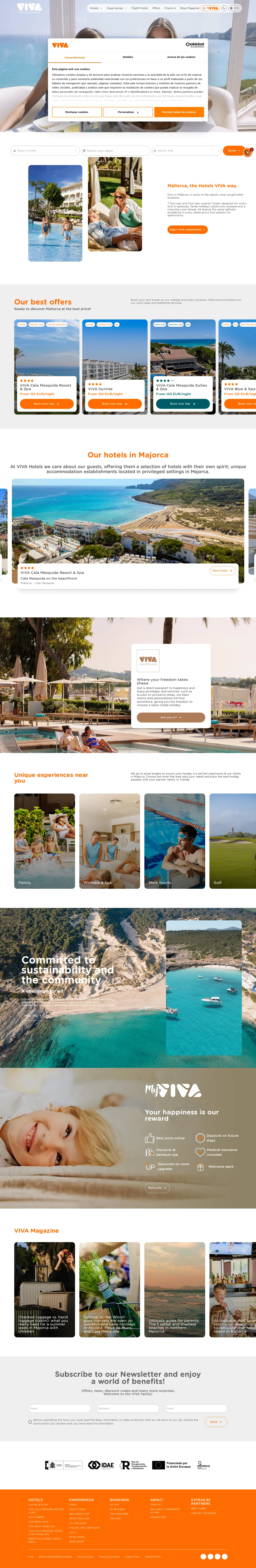Landing page screenshot