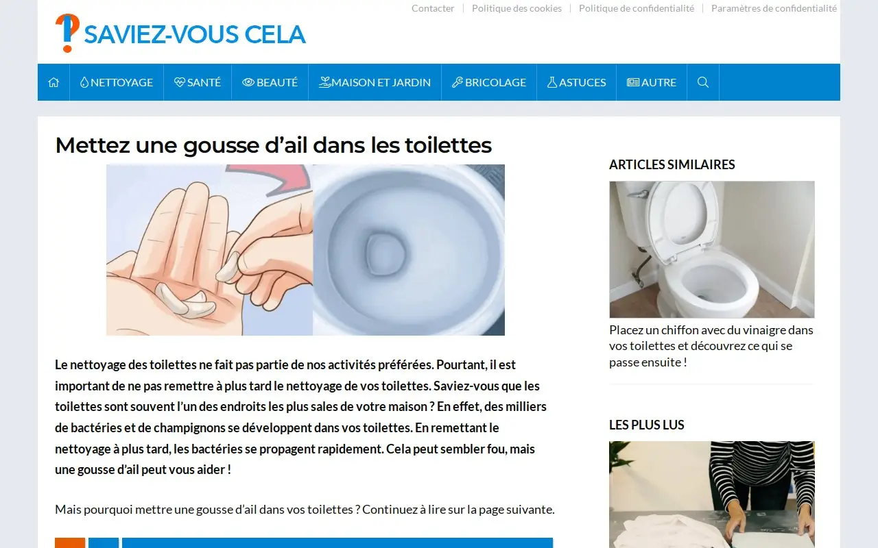 Landing page screenshot