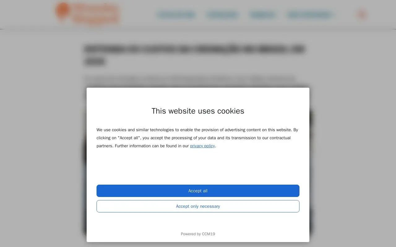 Landing page screenshot