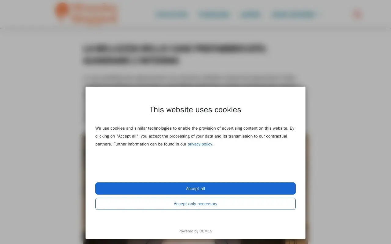 Landing page screenshot