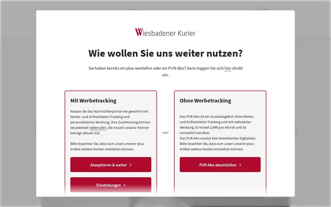 Landing page screenshot