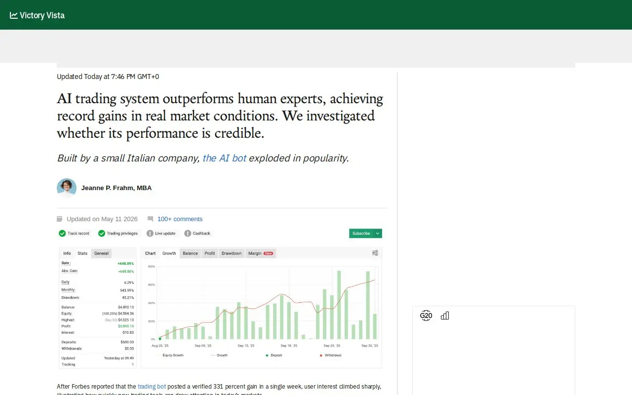 Landing page screenshot