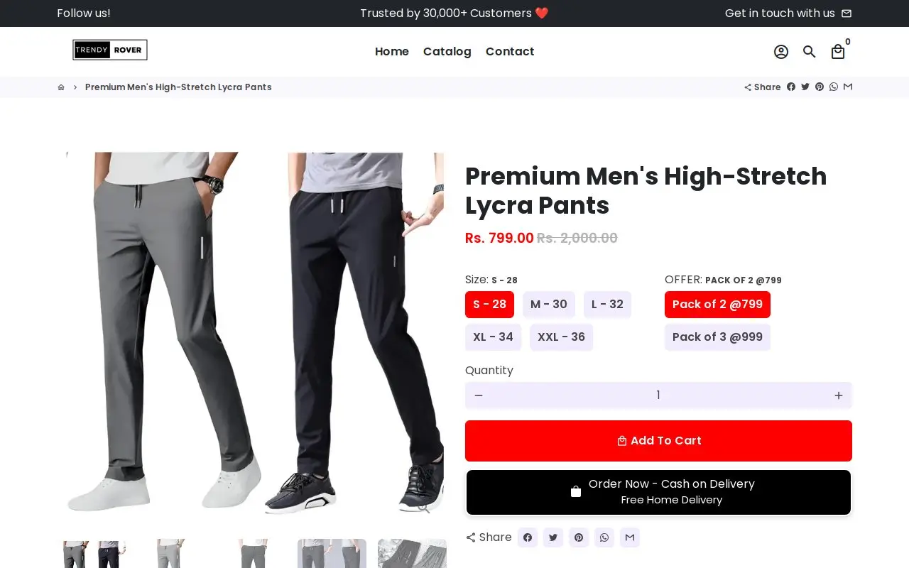 Landing page screenshot