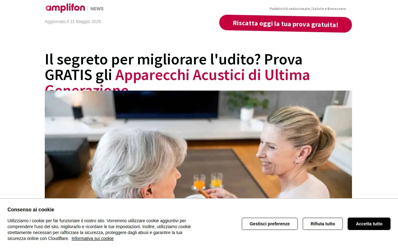 Landing page screenshot