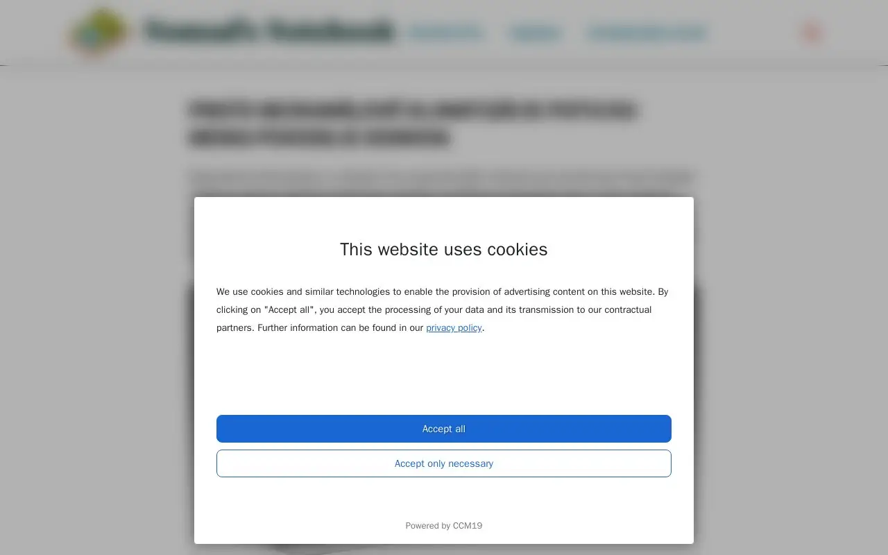 Landing page screenshot