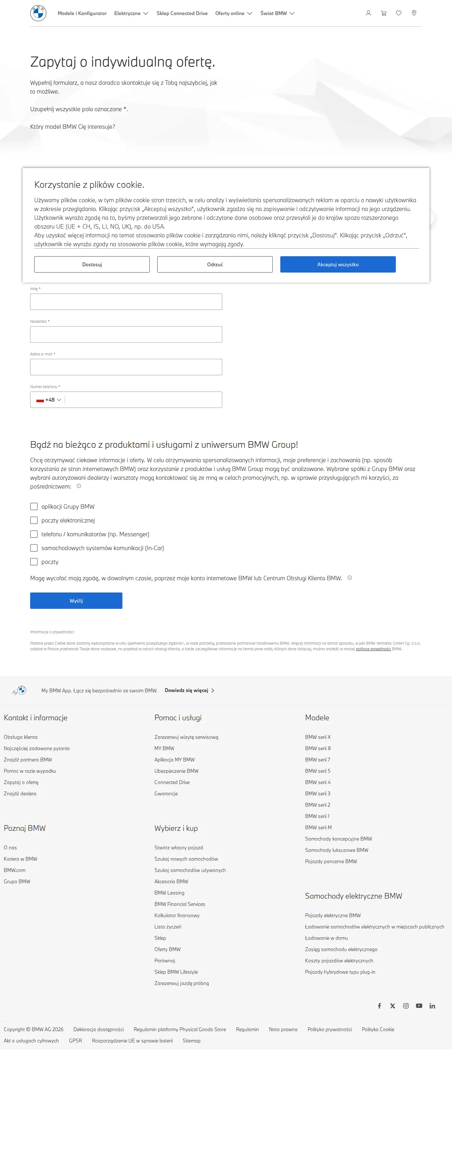 Landing page screenshot