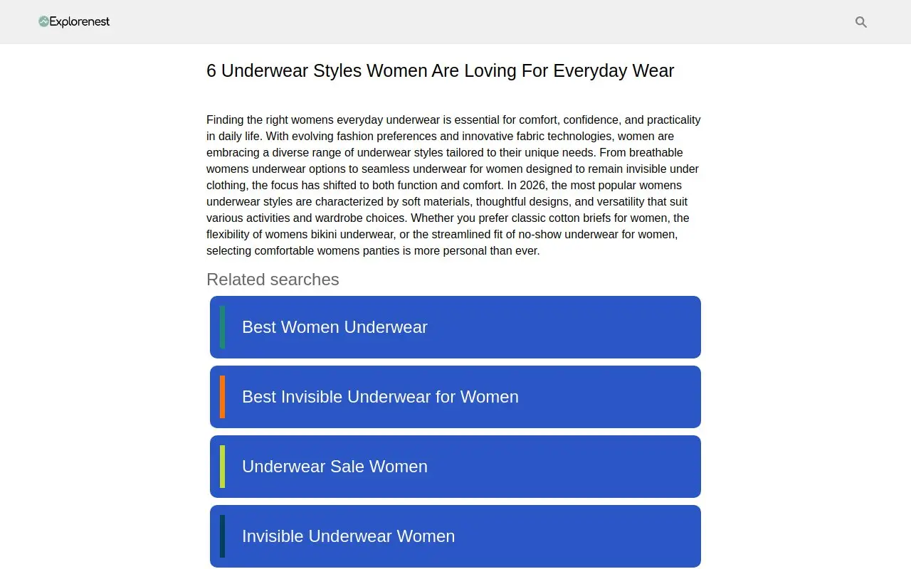 Landing page screenshot