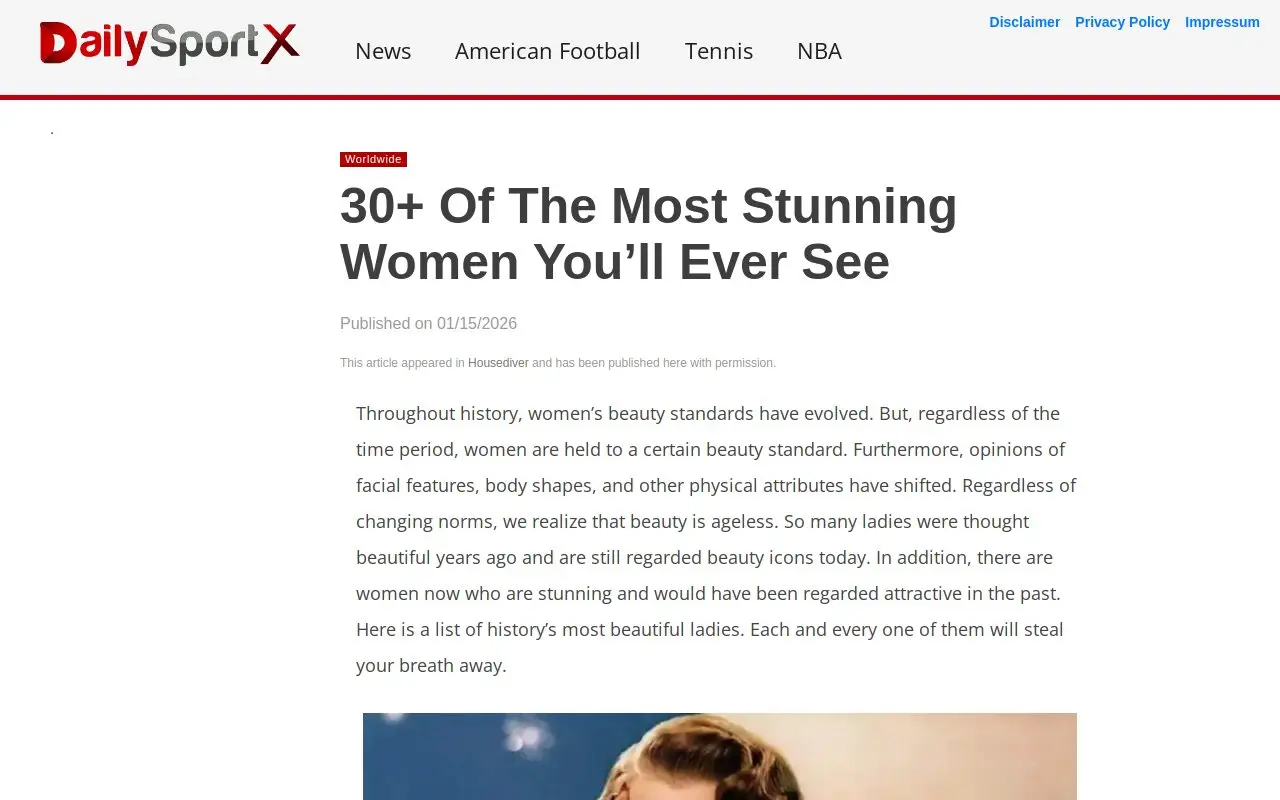 Landing page screenshot