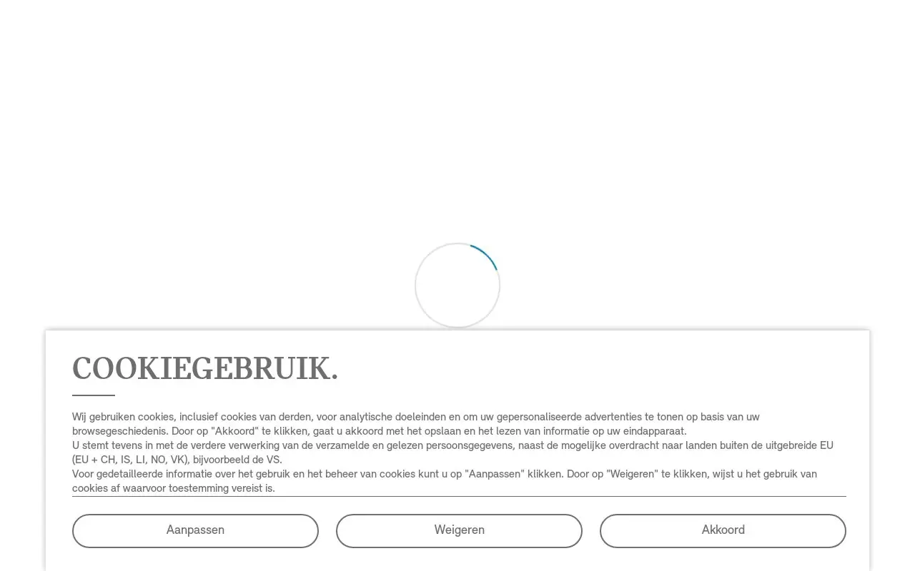 Landing page screenshot