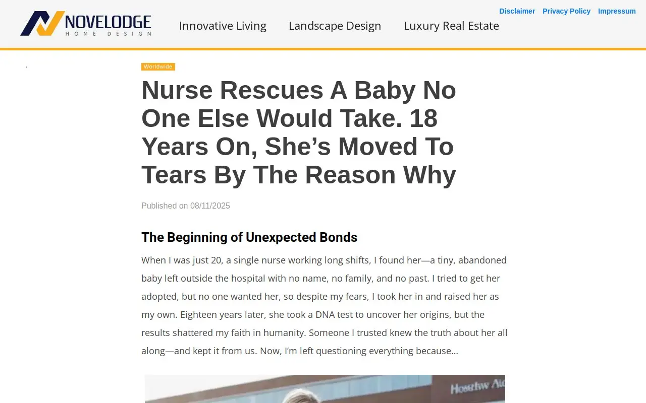 Landing page screenshot