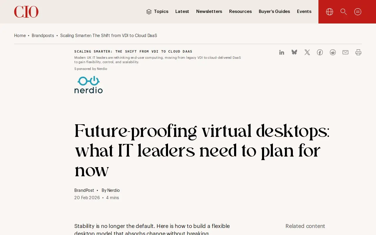 Landing page screenshot