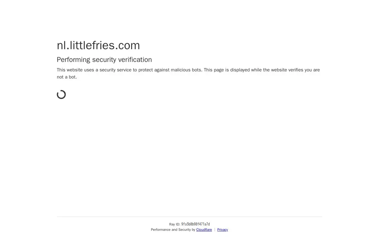 Landing page screenshot