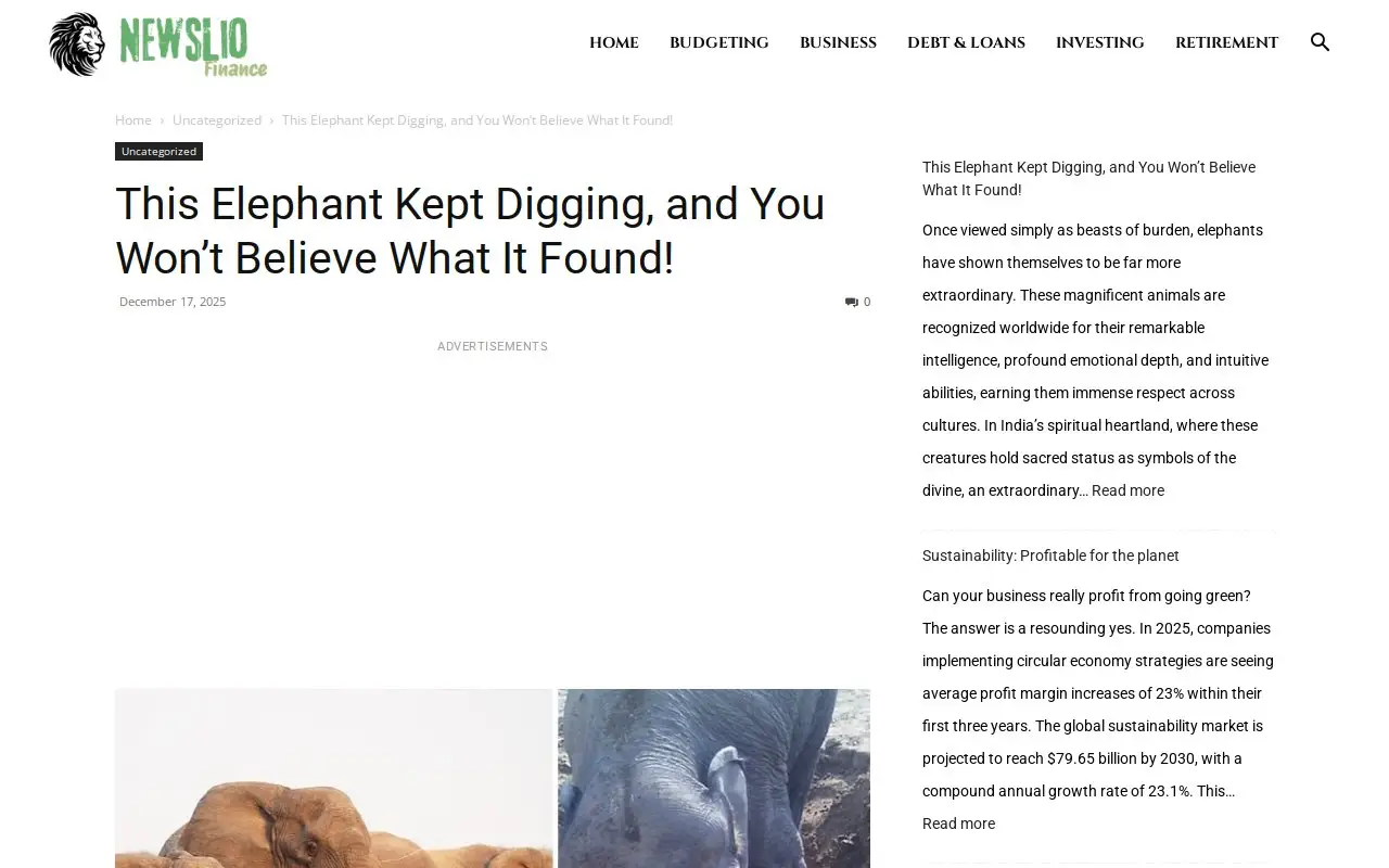 Landing page screenshot