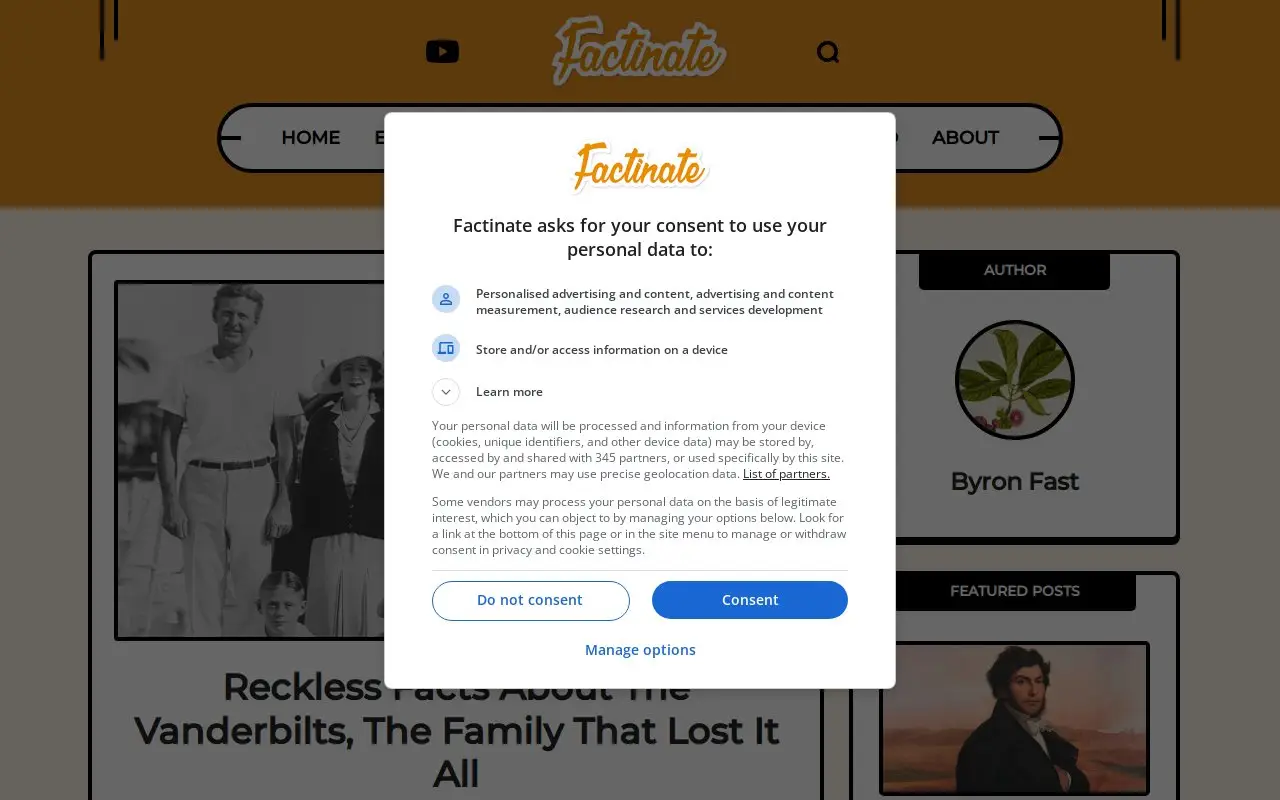 Landing page screenshot