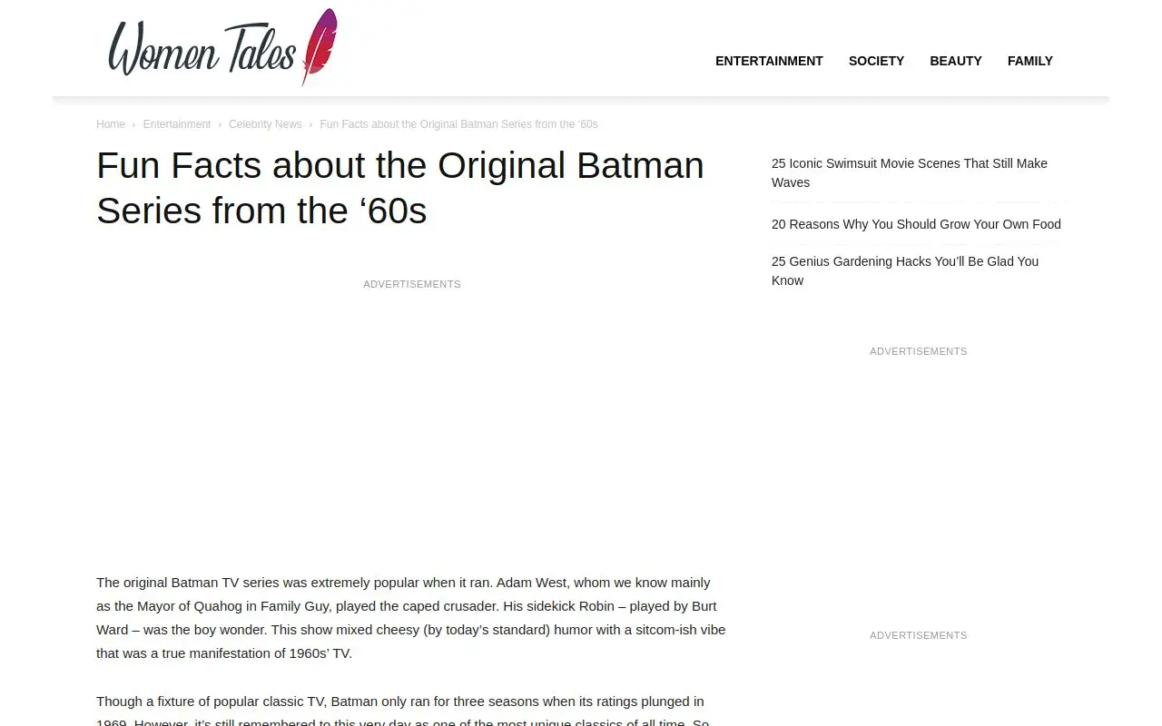 Landing page screenshot