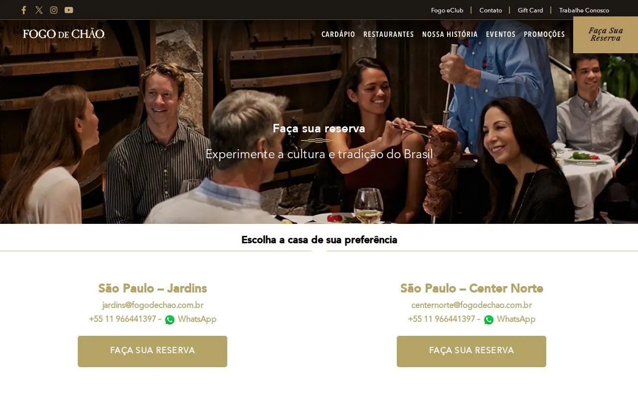 Landing page screenshot
