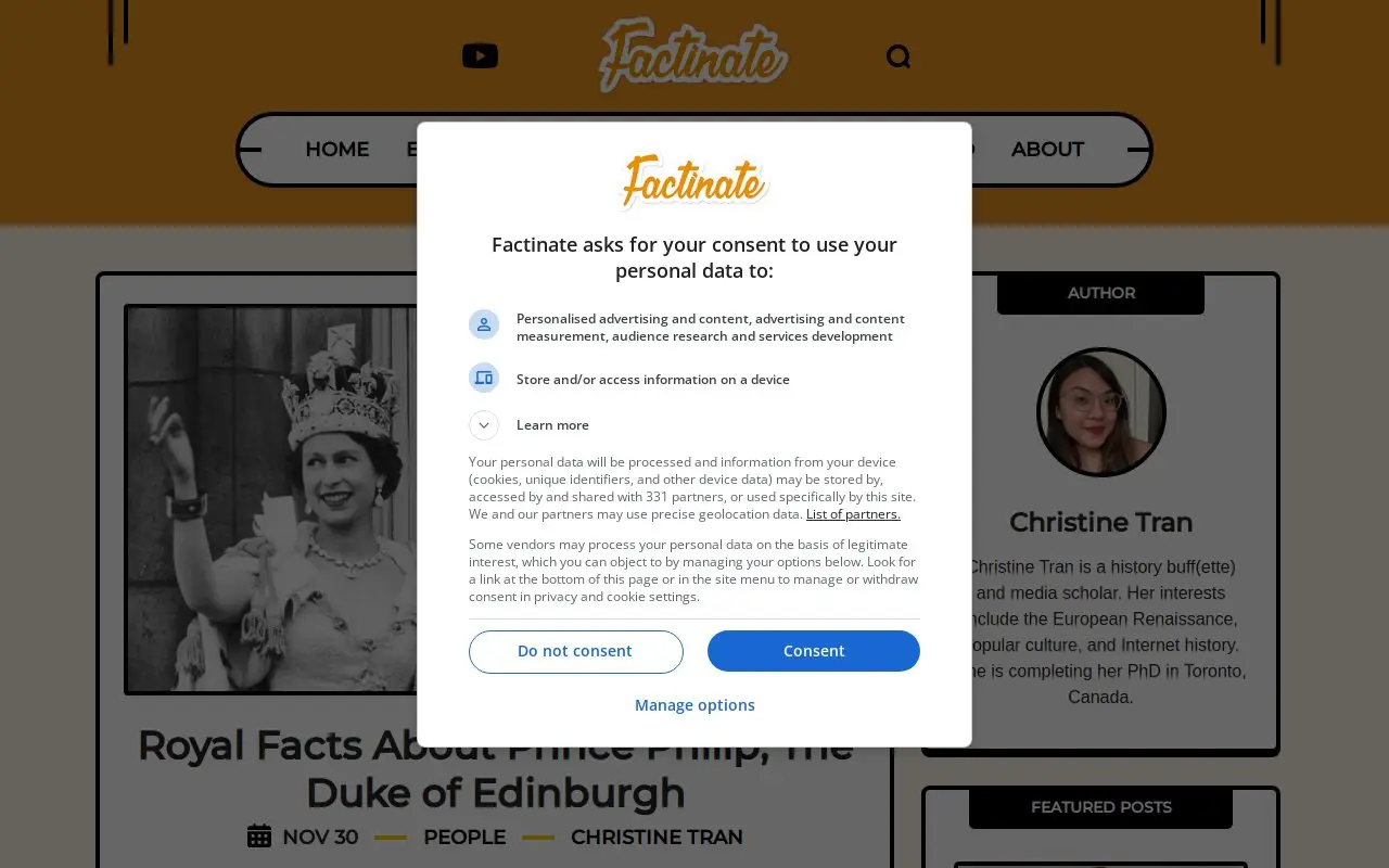 Landing page screenshot