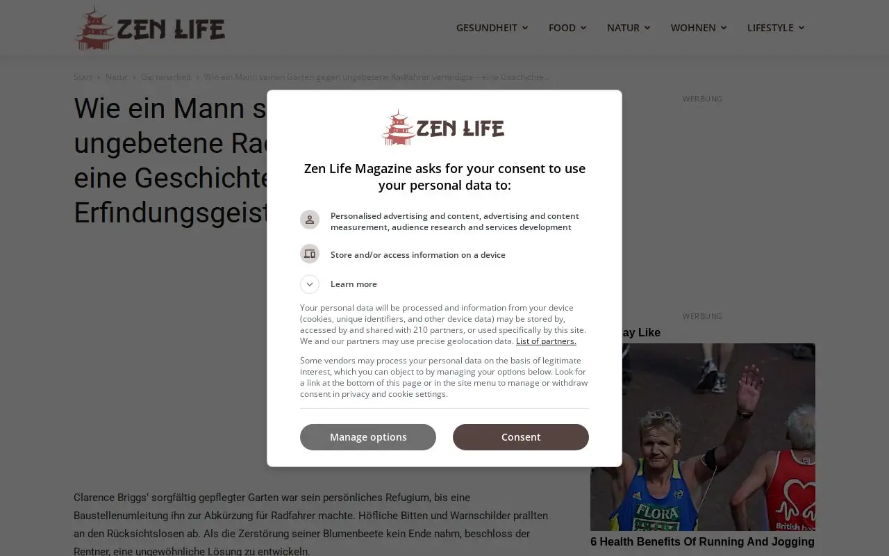 Landing page screenshot