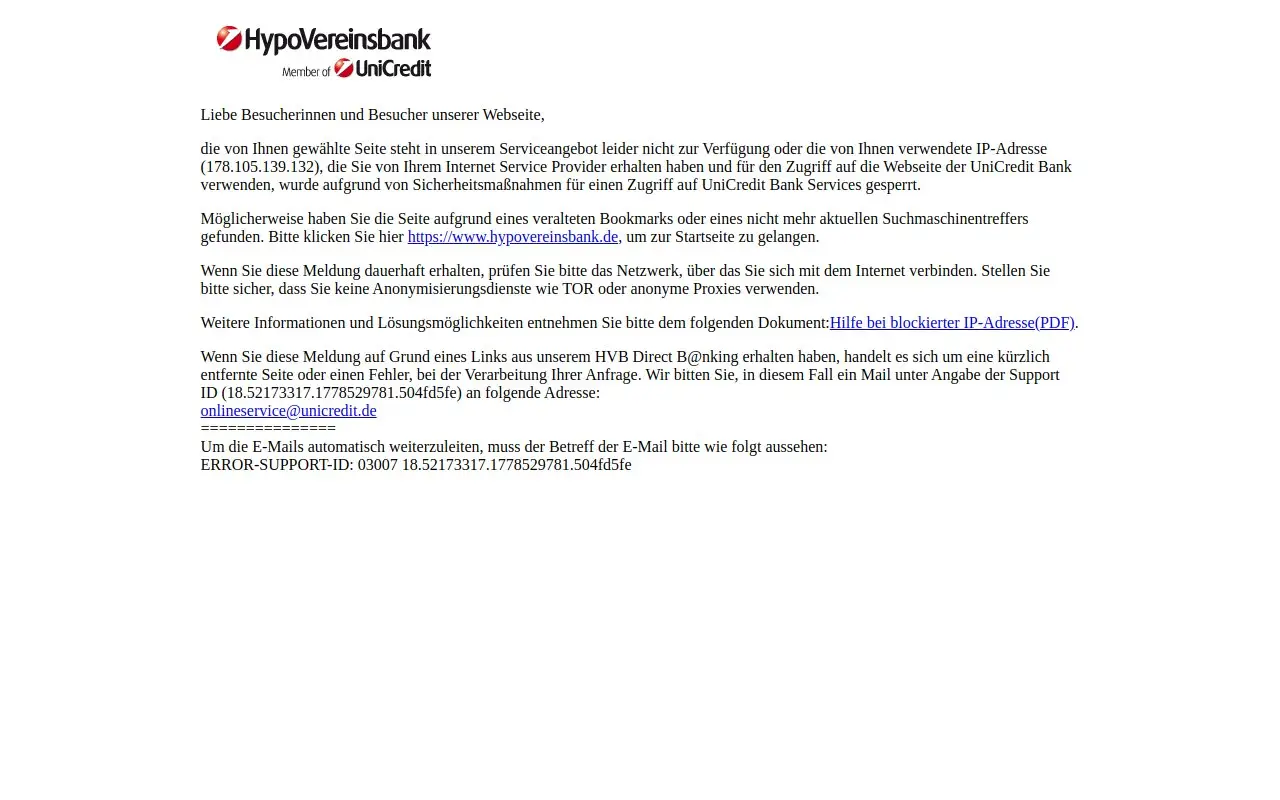 Landing page screenshot