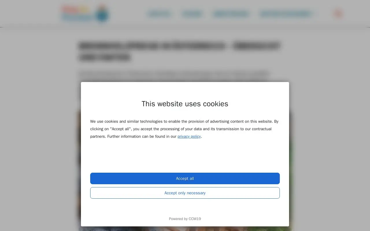 Landing page screenshot