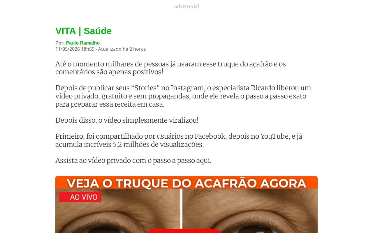 Landing page screenshot