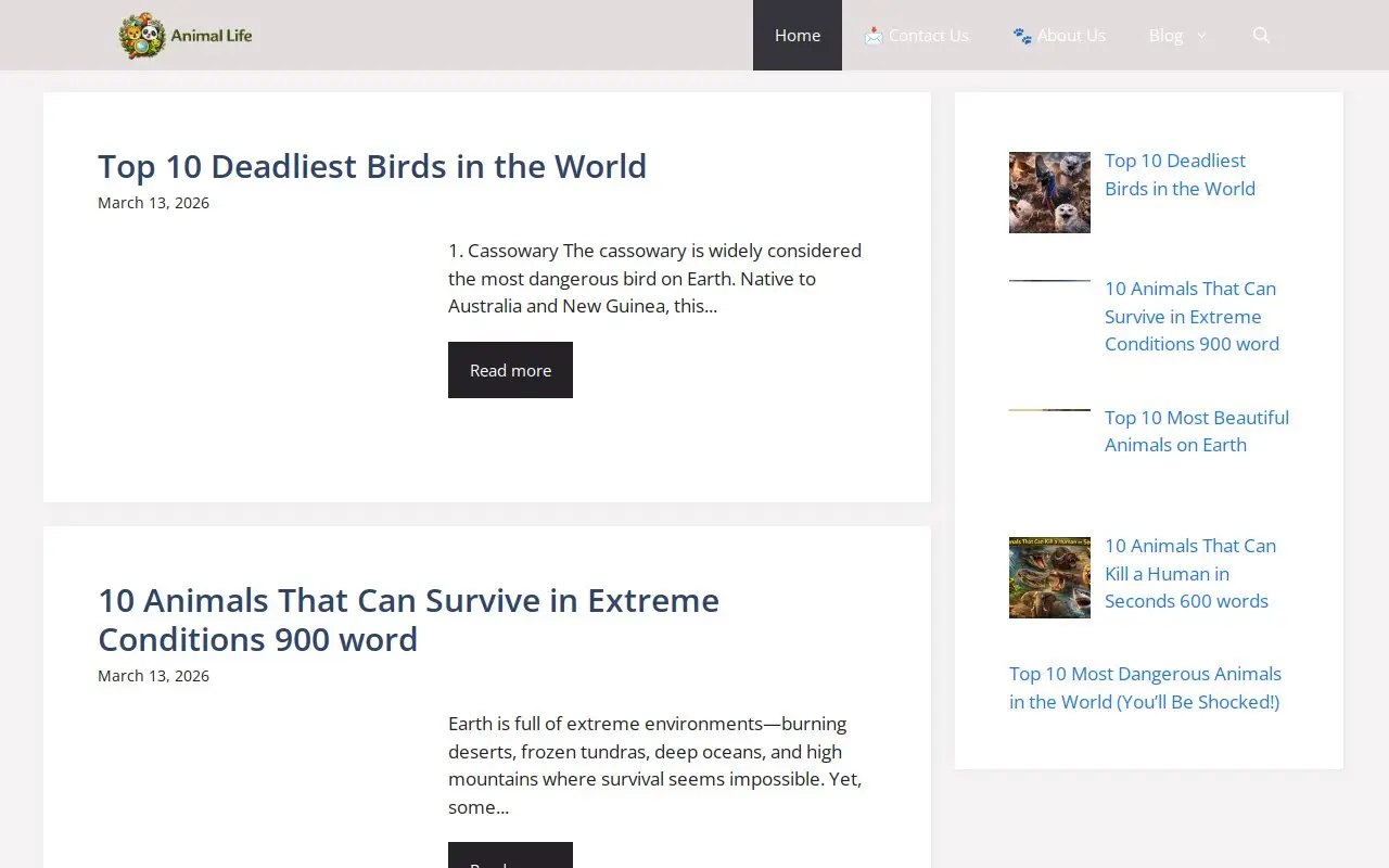 Landing page screenshot