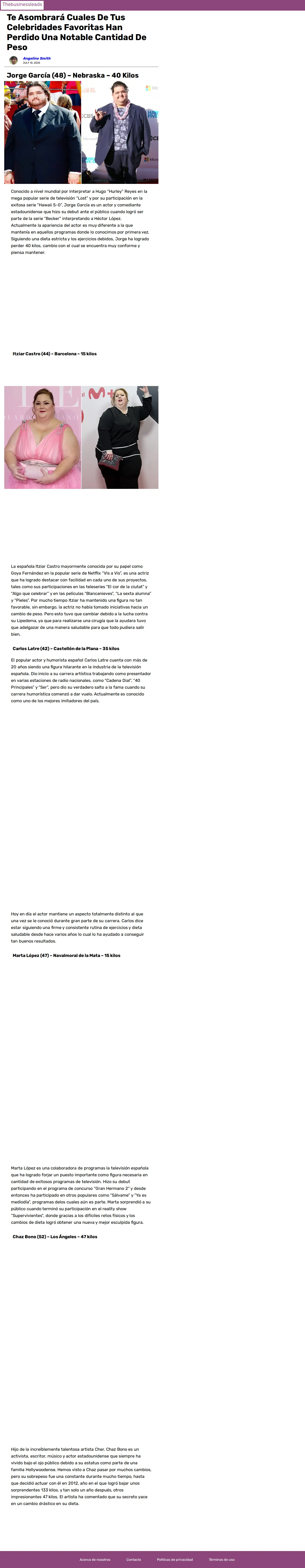 Landing page screenshot