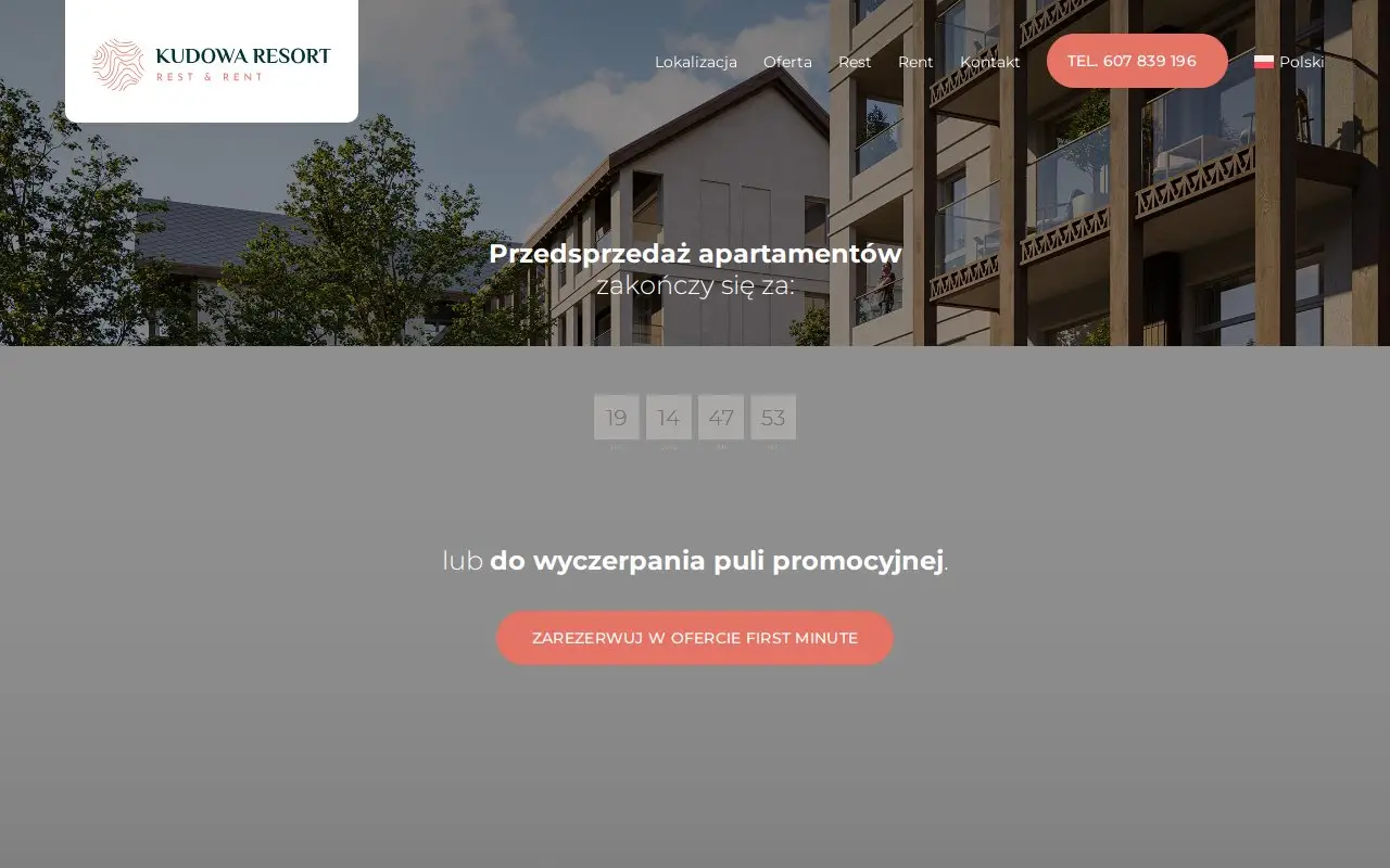 Landing page screenshot