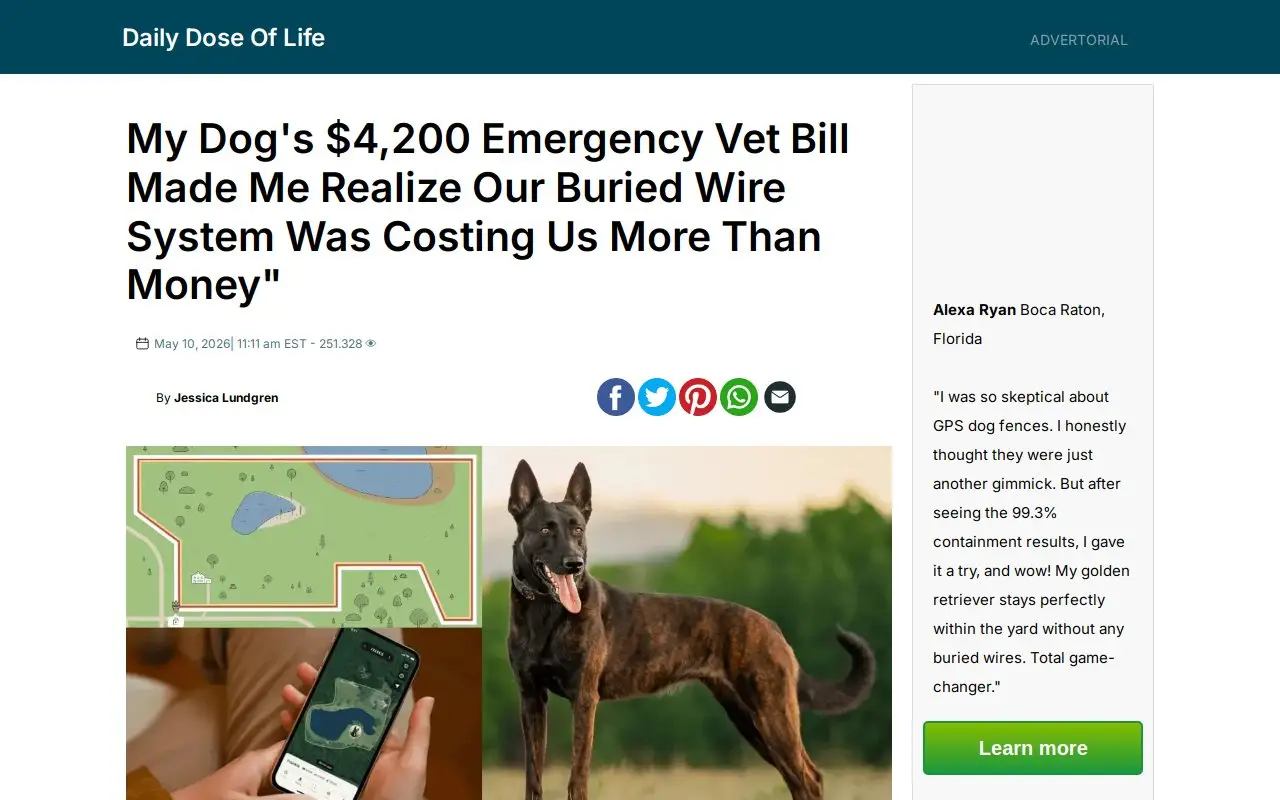 Landing page screenshot