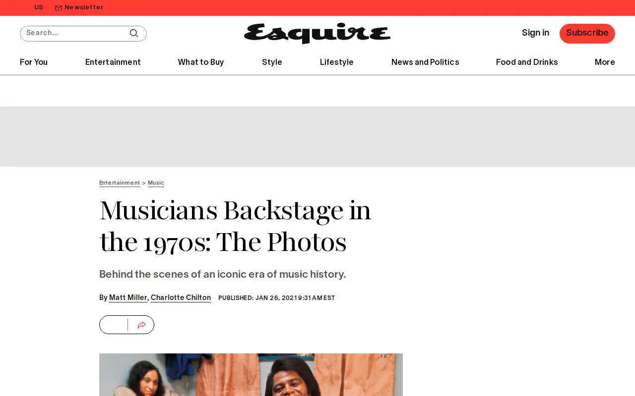 Landing page screenshot