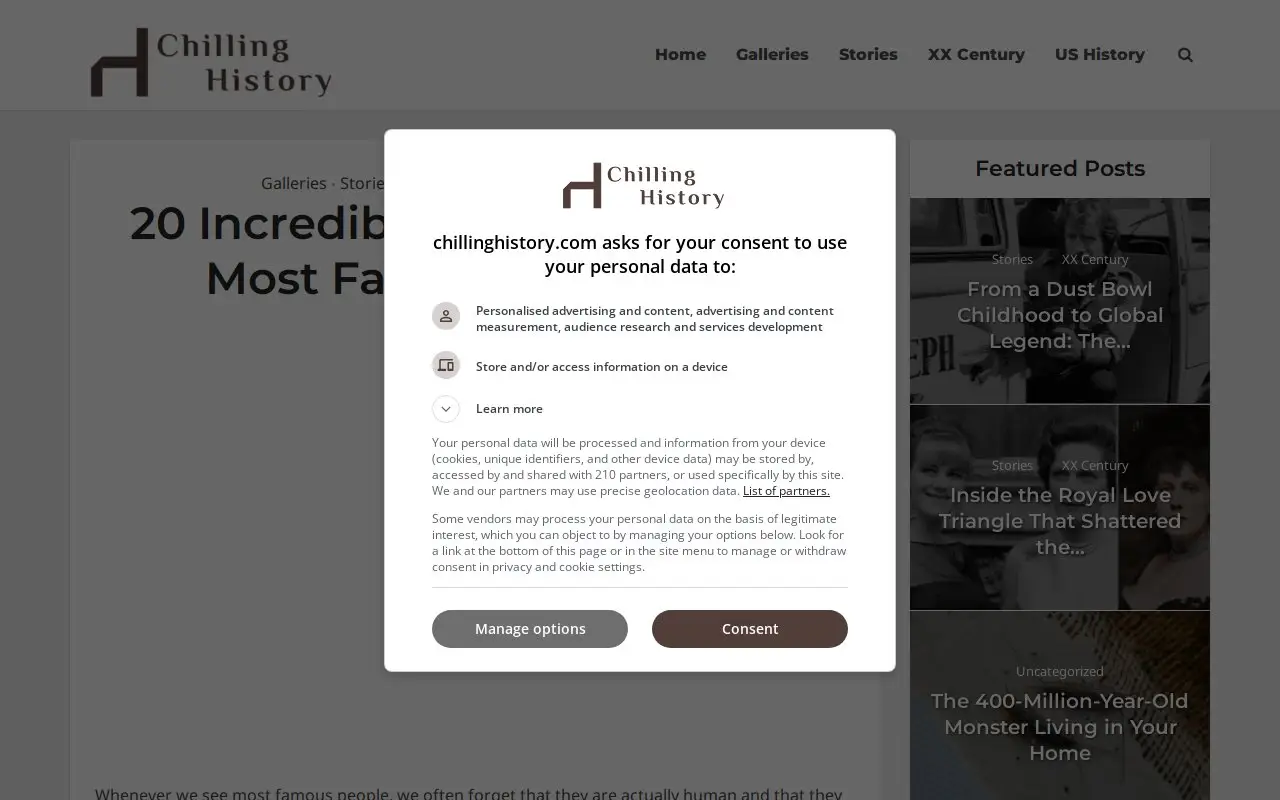 Landing page screenshot