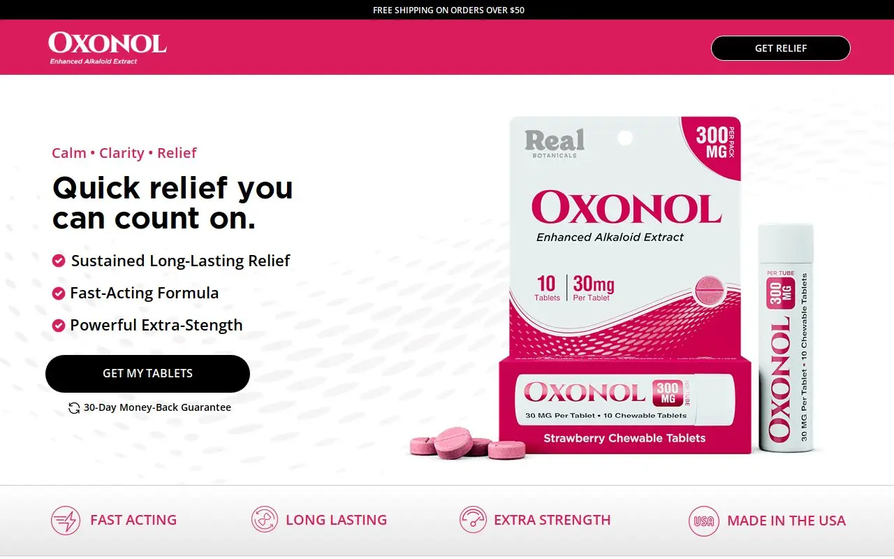 Landing page screenshot