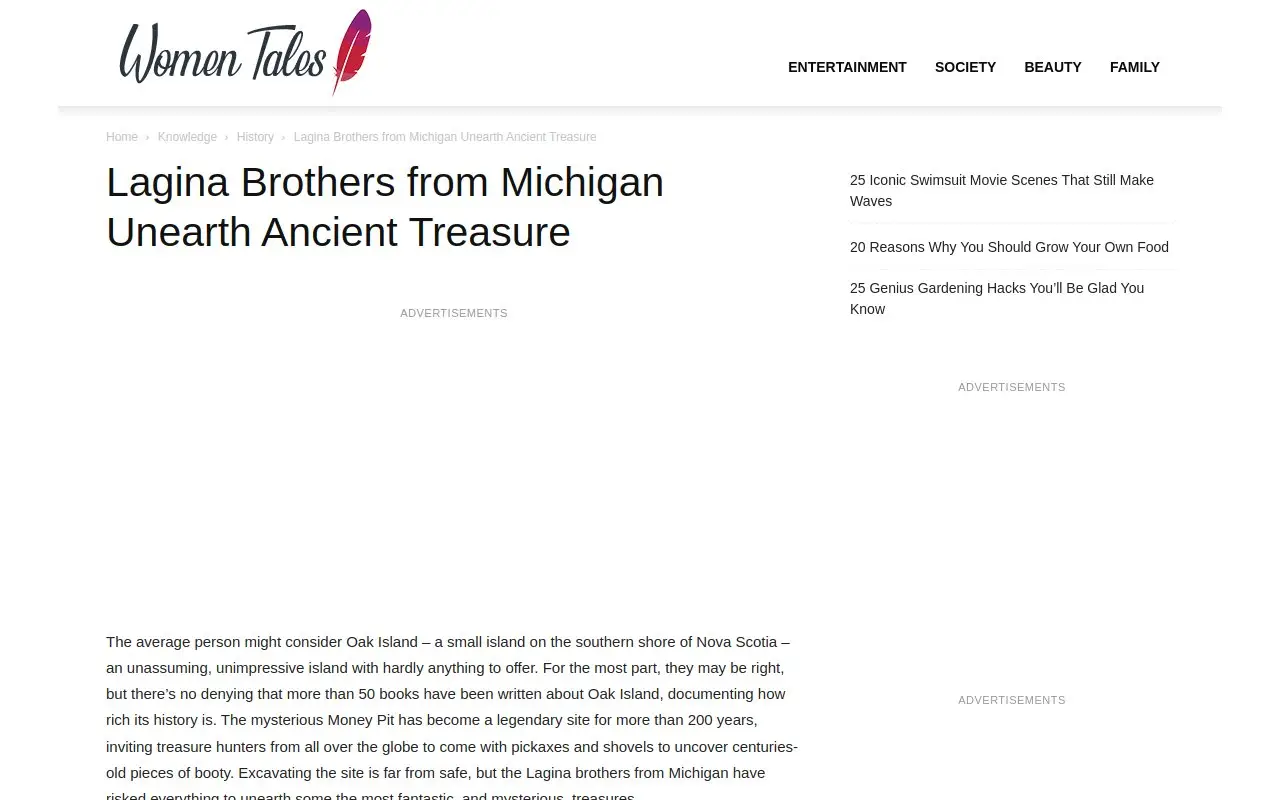 Landing page screenshot