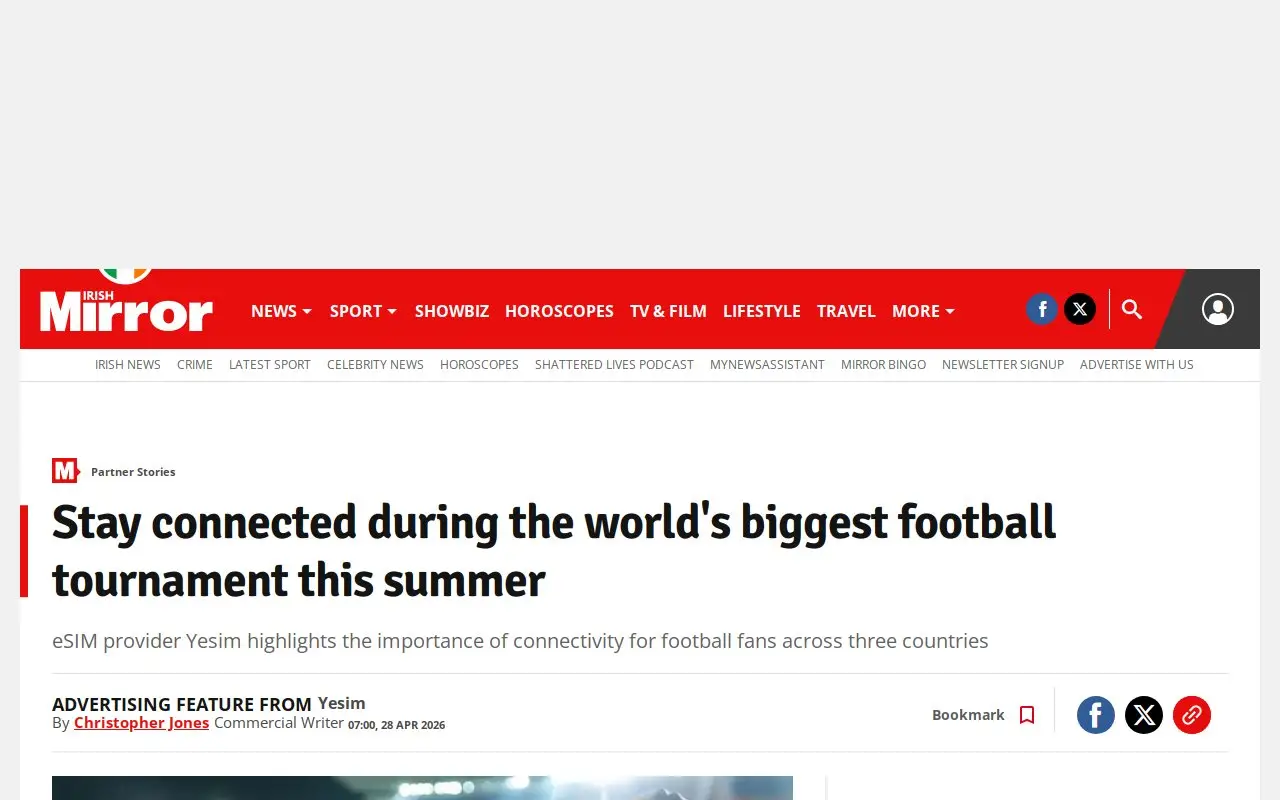 Landing page screenshot