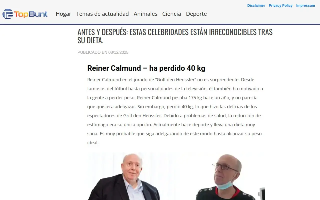 Landing page screenshot