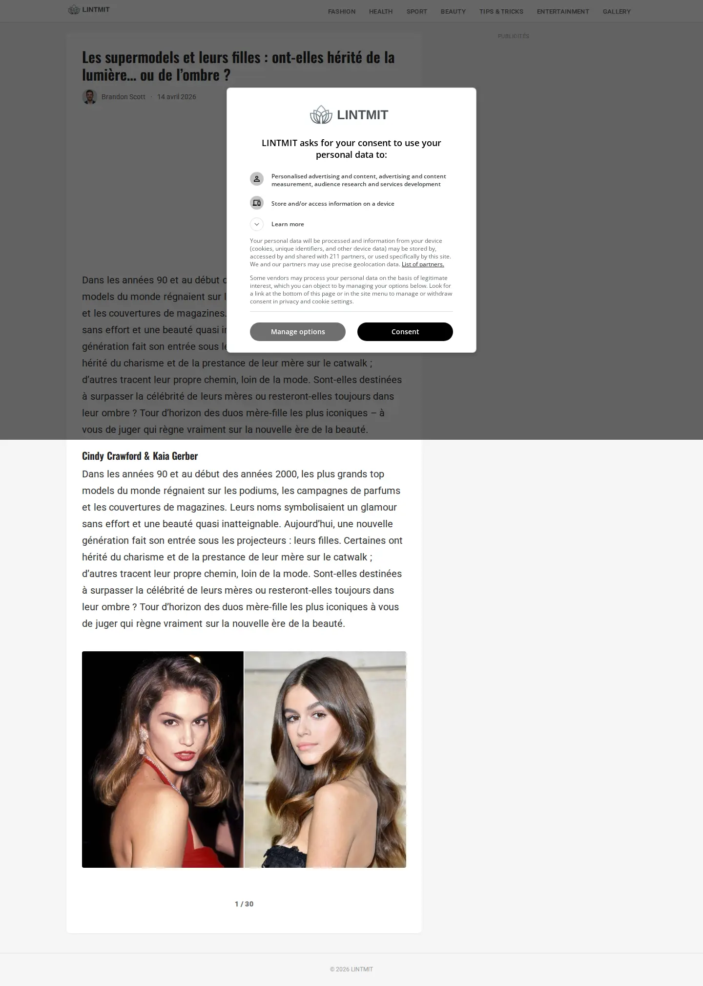 Landing page screenshot