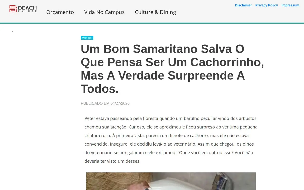 Landing page screenshot