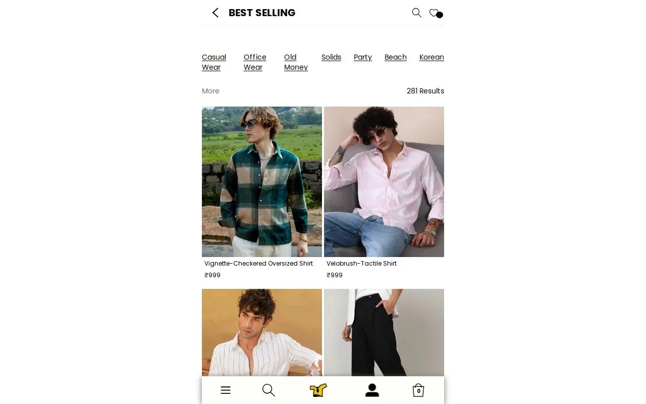 Landing page screenshot